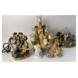 Angel Figurines, Candle Holders, Lighted Water Fea