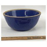 Blue Glazed Stoneware Mixing Bowl