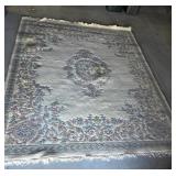 Floral Pattern Area Rug with Fringe Edges