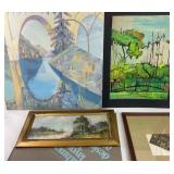 Artwork Lot, Framed And Unframed Pieces