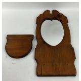American Woodsmen Wood Mirror Wall Shelf