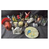 Bird Figurines, Old Crow Figure, Glassware