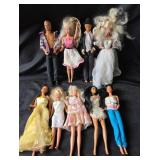 Barbie, Ken Dolls in Formal and Casual Outfits
