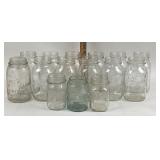 Ball, Mason, Atlas Glass Canning Jars Assortment