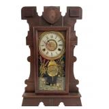 Wood Mantel Clock with Roman Numeral Dial