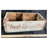 1940s-60s Fresh Up with 7Up Wood Bottle Crate