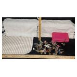 Pier 1 Placemats, Keys, RoseArt Box, Toy Ball