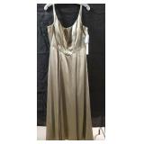 Galina Signature Gold Satin Gown Size 8 David's Br