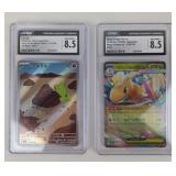 Graded Pokemon Slabs: Larvitar Art Rare & Mega Dra