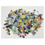 Marbles: Shooters, cats eye, clay, metal some UV