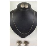 Sterling and M Stamped Southwestern pierced