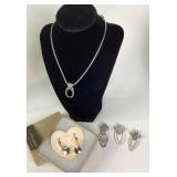 Brighton Silver tone necklace, Brighton Pierced
