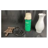 Holiday by Thermos, White Milk Glass Hobnail