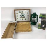 Notre Dame Clock, LED Lantern, Bamboo Tray