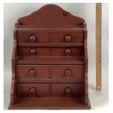 Wood Miniature Chest with Six Drawers