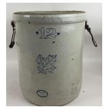 Western Stoneware 12 Gallon Crock With Handles