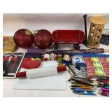 Radio Flyer Wagon, Pens, Rolling Pin, Spice Carou