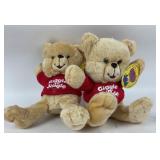 Giggle ï¿½nï¿½ Jiggle Giggle Bear Plush Toys Pair Red
