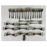 Spoons, Forks, Glass Knife Rests