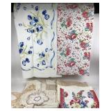 Floral Tablecloths and Crochet Doilies Group
