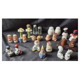 Salt And Pepper Shakers With Animal And Figurine T