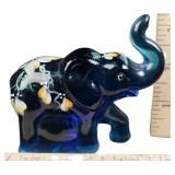 Cutshaw Fenton Lenox Indigo Blue Elephant Figurine