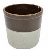 Stone 2 tone crock, crack on bottom