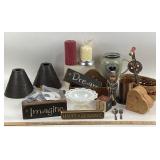 Decorative Sign Lot, Metal Punched Shades, Kitche