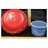 Blue Stoneware Butter Crock, West Germany Bowl