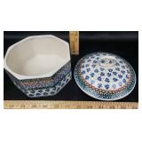 Ceramika Artystyczna Polish Pottery Covered Hexago