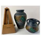 Seth Thomas Metronome, Painted Clay Vases