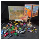 Die-Cast Vehicles, Micro Vehicles, Hot Wheels, Mat