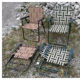 5 folding lawn chairs
