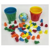Education Toys: Globe Ball, Teddy Bears Sorting/