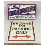 Airship Store Advertisement, Browns Fan Parking Si