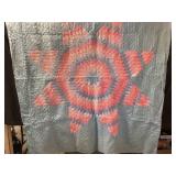Handmade Star Quilt with Multicolor Cotton