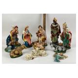 12-Piece Painted Composite Nativity Set Made in Ja