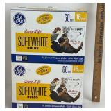 GE Soft White Bulbs, 60W, 16 Packs, 2 Boxes