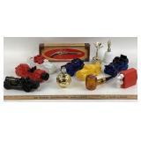 Avon Collectible Bottles, Figurines, Pipe +