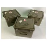 (3) EMPTY First Aid Kit Boxes General Purpose