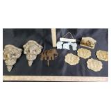 Elephant Figurines, Wall Hooks, Coasters +