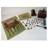Animal Friends Cloth Book, Souvenir Spoons, Glassw