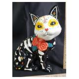 Blue Sky Day of the Dead Sugar Skull Cat