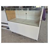 Glass Display Case On Wheels With Drawers On