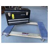 Craftsman Metal Toolbox With Wooden Furniture Doll