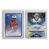 2 Autographed Football Cards