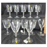Lead Crystal & Tiffin Platinum Goblets