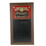 Budweiser Glass Mirror Chalkboard Sign 1984