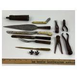 Knives, Fork, Bullet Molds, Memorabilia
