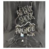 After Shock Avalanche Blue Neon Bar Sign